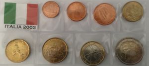 ITALY 2002 - EURO COIN SET - UNC